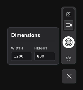Detailed settings panel for exact control over width, height, and scale factor